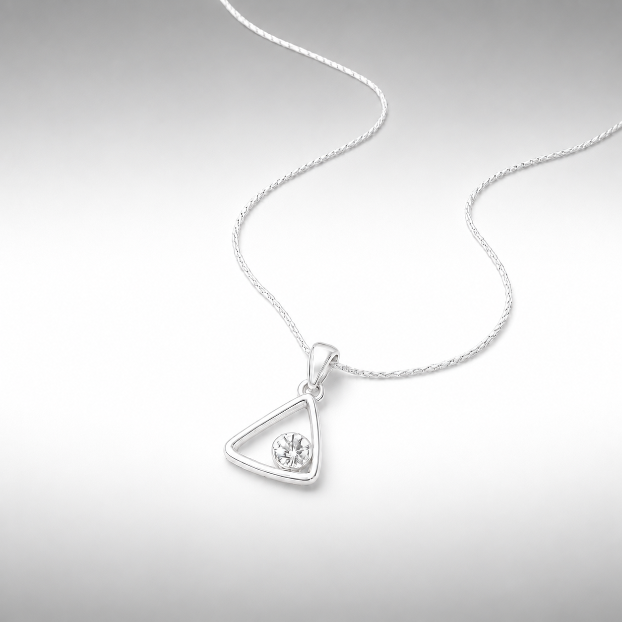 Sterling Silver and White Sapphire Pendant