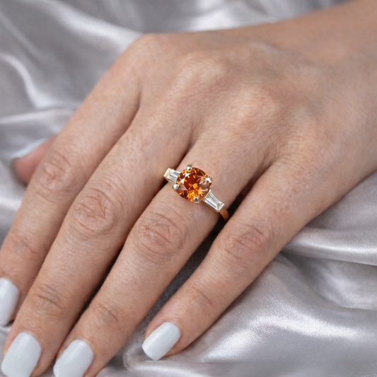 Oregon Sunstone Ring has Rare Coveted Schiller Effect