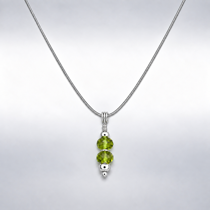 Golden-Green Faceted Peridot Pendant