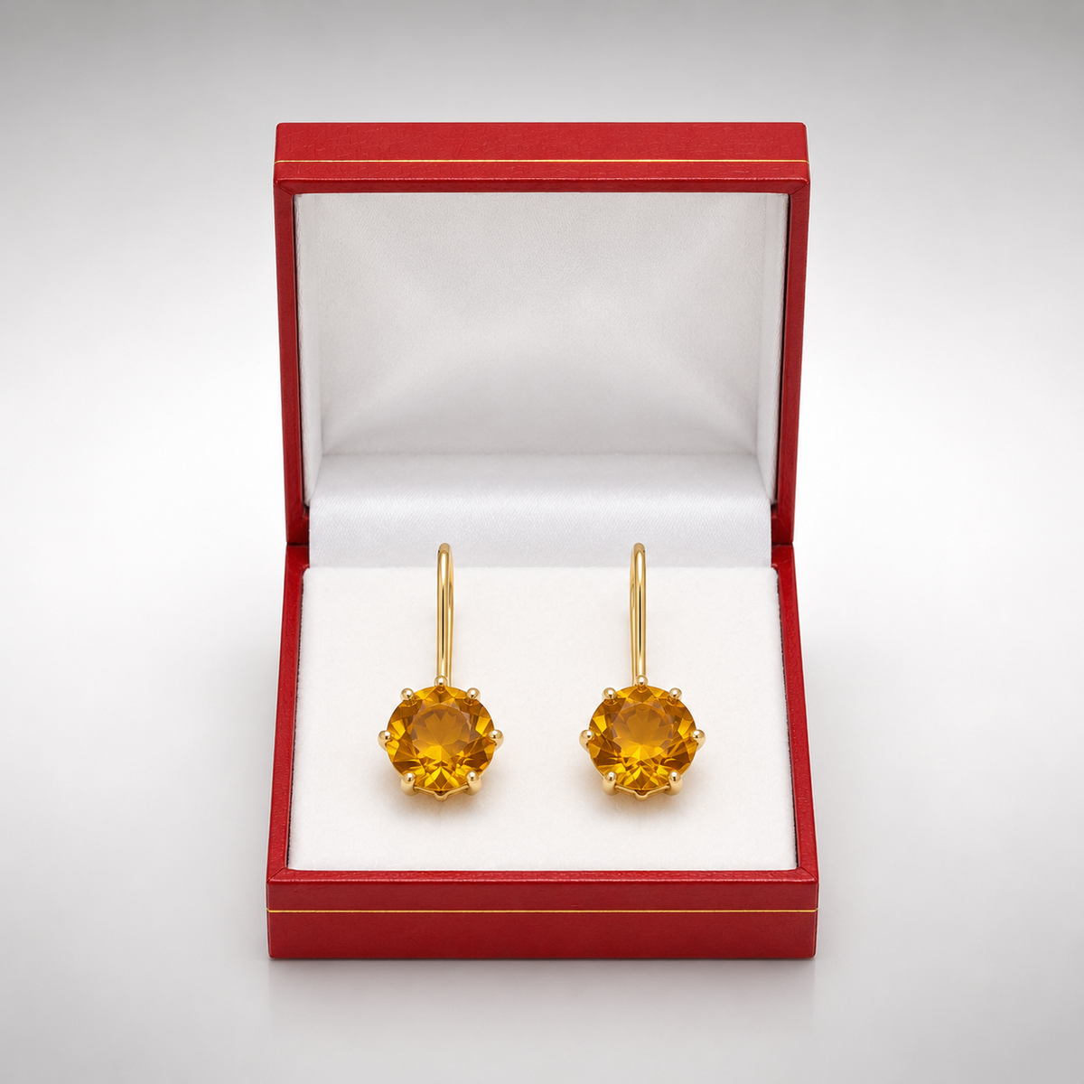 Golden Radiance - Citrine & 14K Gold Earrings