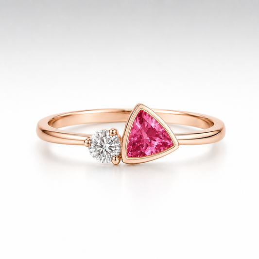 Pink Sapphire & Diamond Ring - Custom Order Available