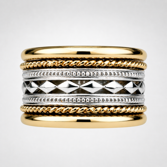 Gold Cigar Band Spinner Ring - Custom Orders Only