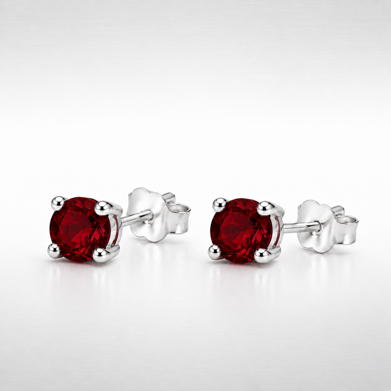 Garnet Stud Earrings