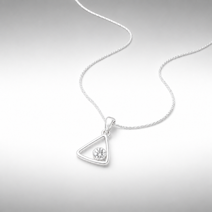 Sterling Silver and White Sapphire Pendant