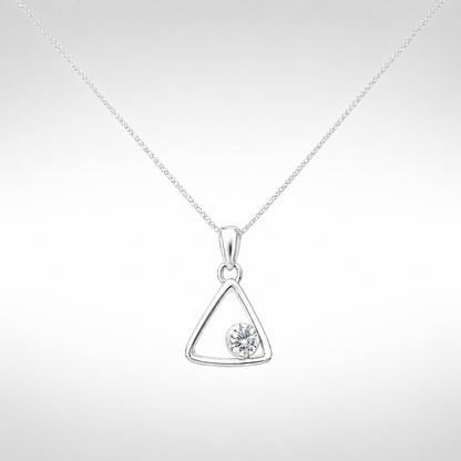 Sterling Silver and White Sapphire Pendant