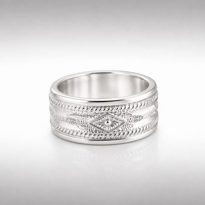 Sterling Silver Cigar Band Ring - Custom Orders Only