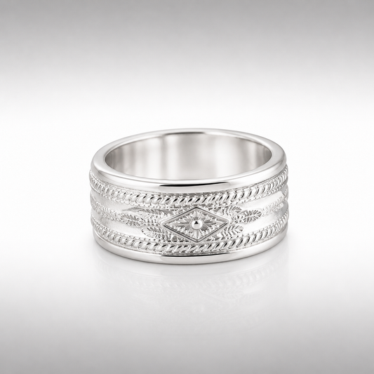 Sterling Silver Cigar Band Ring - Custom Orders Only