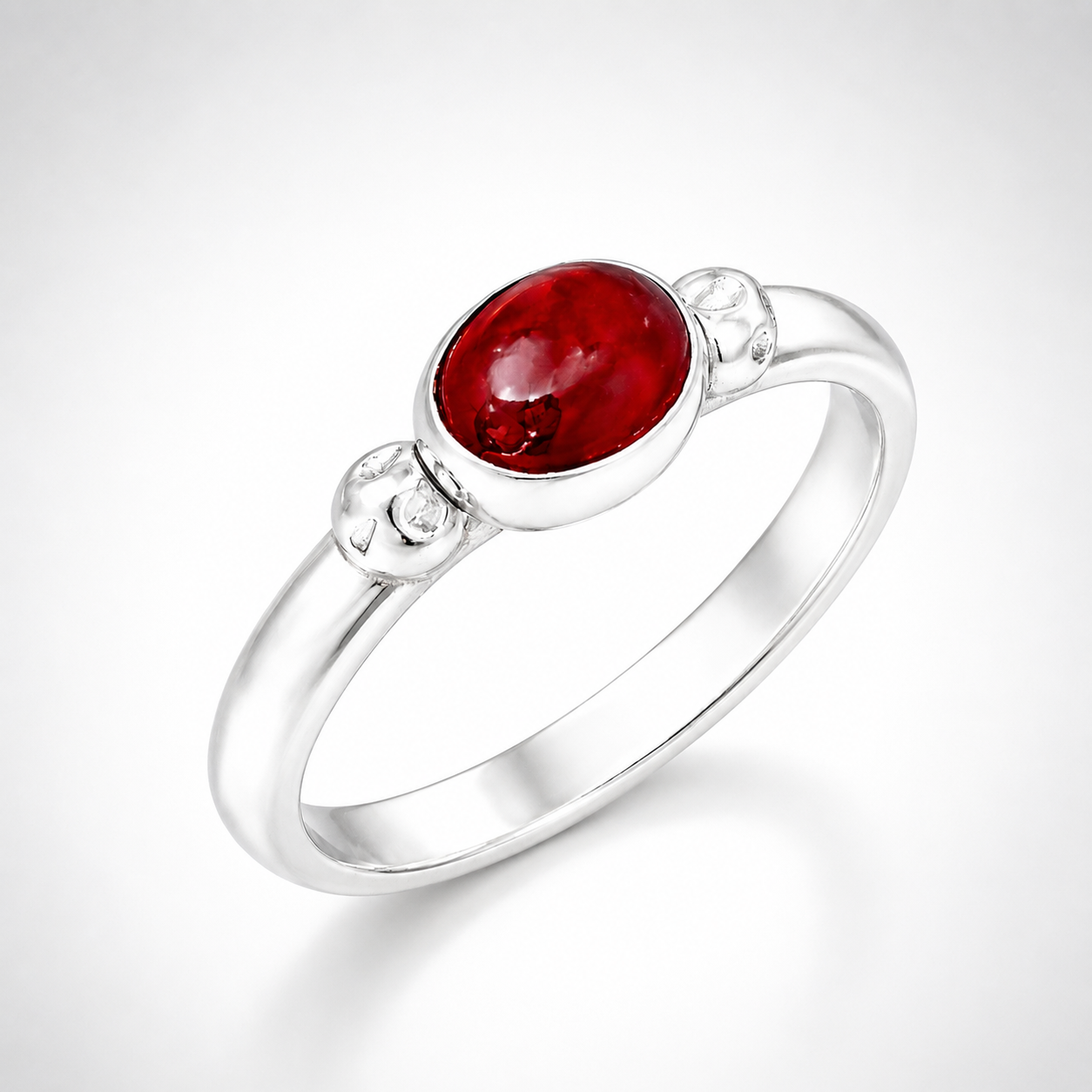 Garnett Cabochon Ring - Contact us for Custom Orders