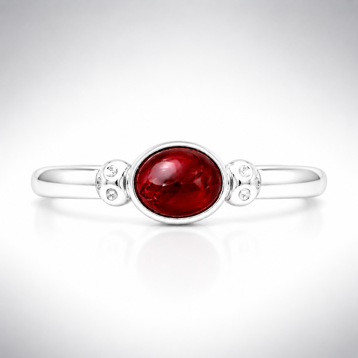 Garnett Cabochon Ring - Contact us for Custom Orders