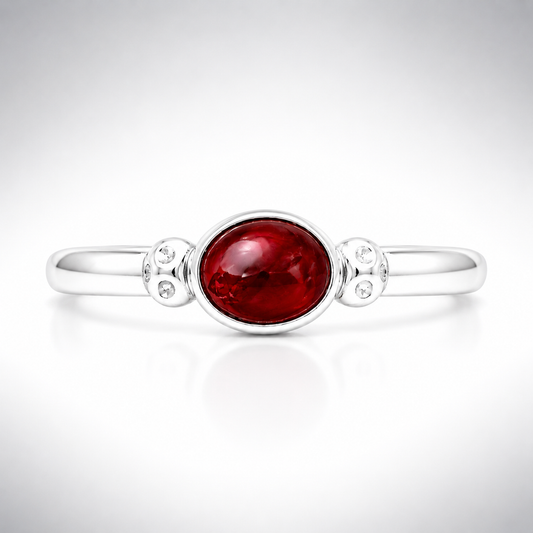 Garnett Cabochon Ring - Contact us for Custom Orders