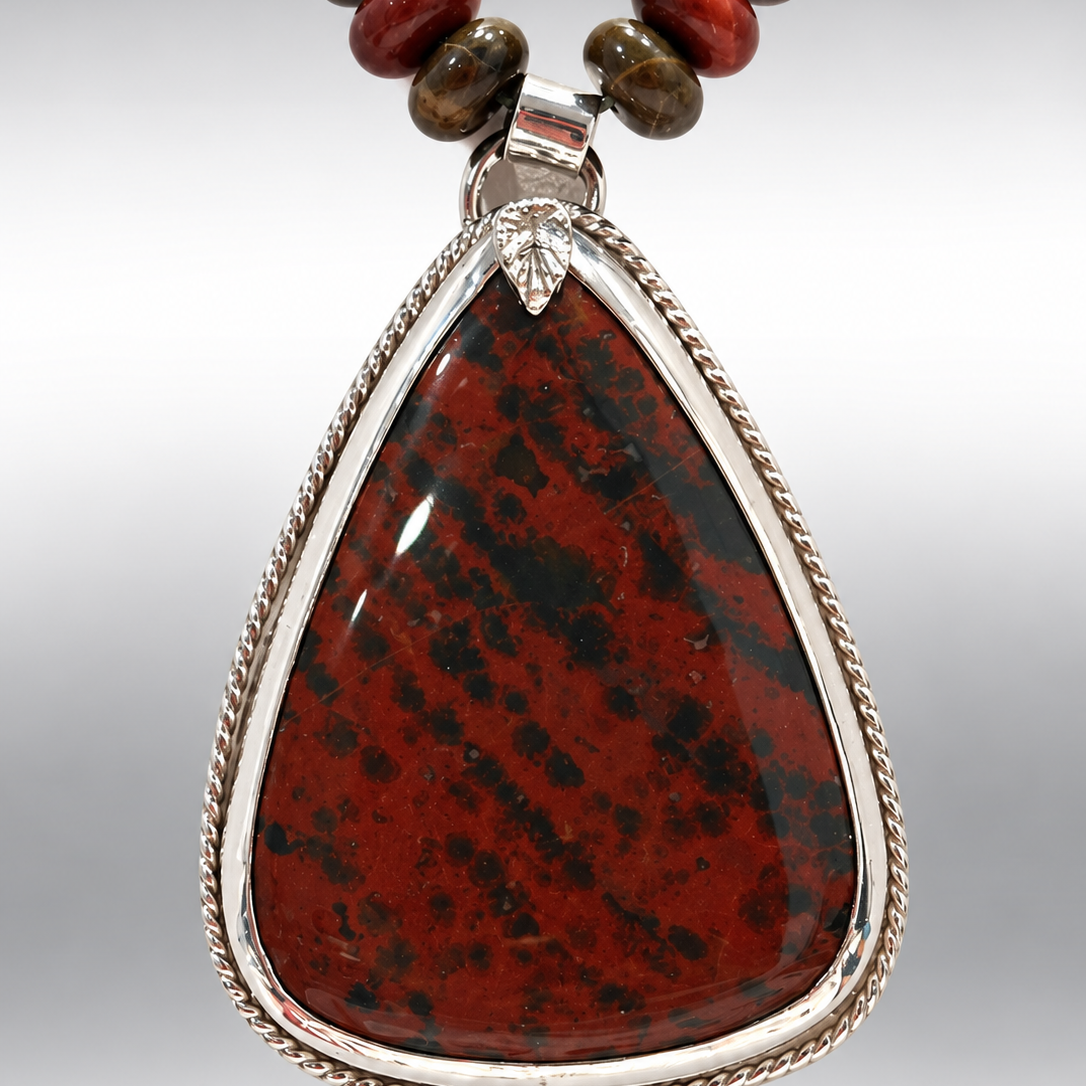 Earth & Ember — Bloodstone & Fancy Jasper Necklace