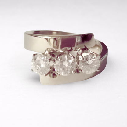 Moissanite & 14k White Gold Ring - Custom Orders Available