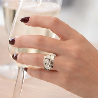 Moissanite & 14k White Gold Ring - Custom Orders Available