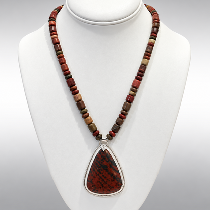 Earth & Ember — Bloodstone & Fancy Jasper Necklace