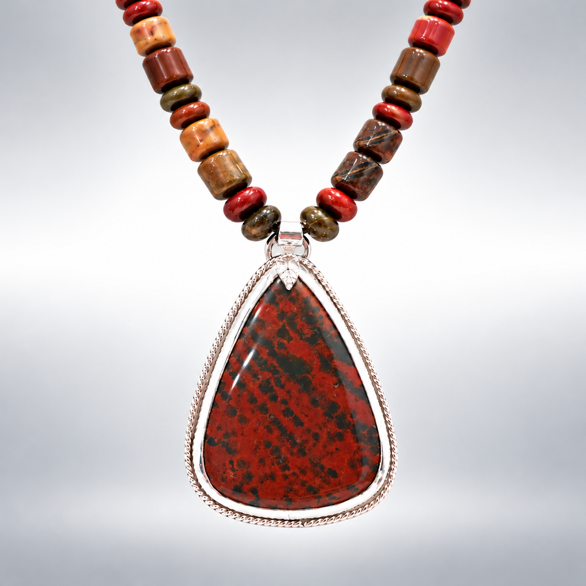 Earth & Ember — Bloodstone & Fancy Jasper Necklace