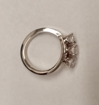 Moissanite & 14k White Gold Ring - Custom Orders Available